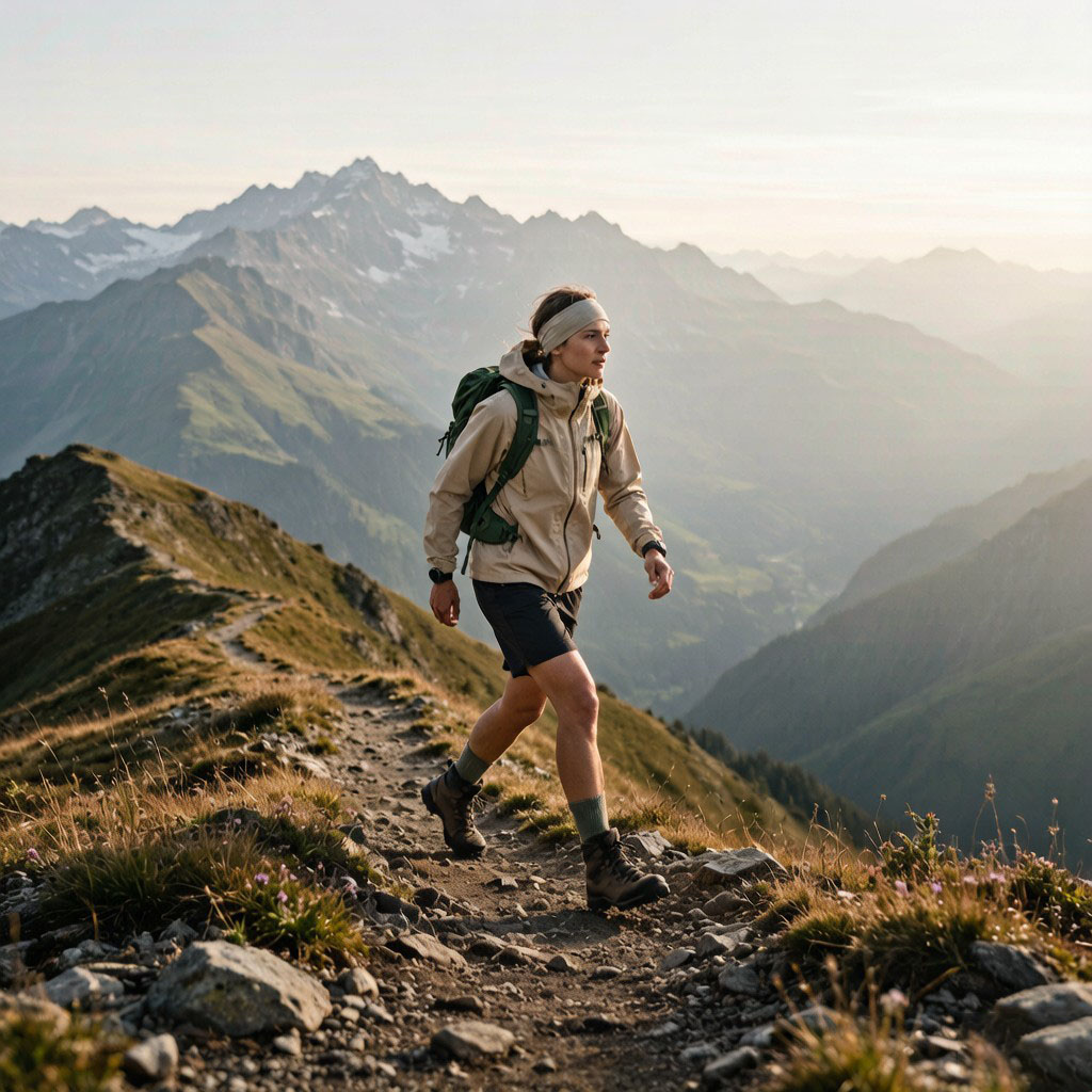 Wanderer auf dem Grat